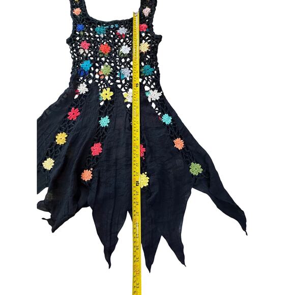 Y2K Crochet Flower Tassel Mini Dress
Tunic Boho Festival Grunge Fairy Size Small - Picture 14 of 16